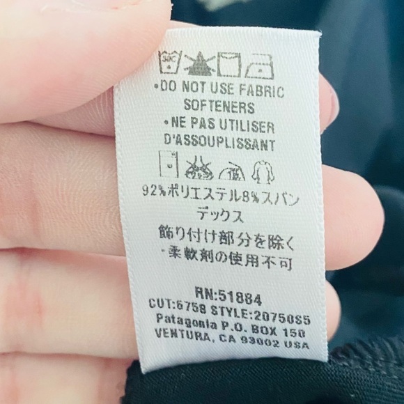 PATAGONIA Front Knot Cropped Sleeveless Tank Top in Black • S Small - Picture 7 of 7